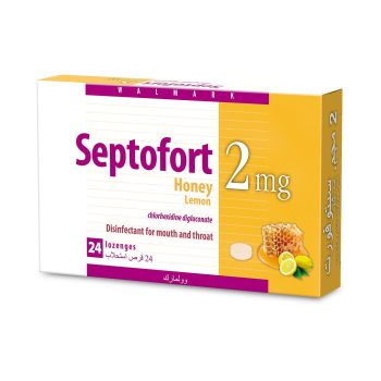 Septofort Lozenges Honey&Lemon 2 mg 24 Pcs