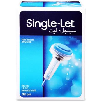 Single Let Sterile Single-Use Safety Lancets 200 Pcs