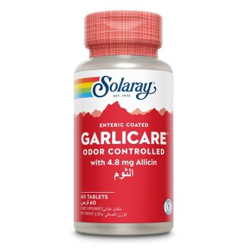 Solaray Garlicare Odor Controlled - 60 Tablets