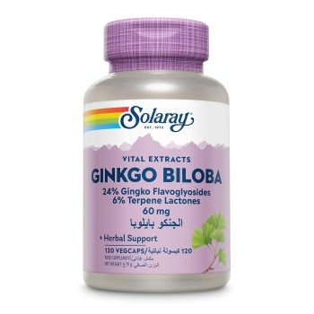 Solaray Ginkgo Biloba Leaf Extract 60mg - 120 Capsules