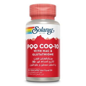 Solaray PQQ CoQ-10 with NAC & Glutathione - 30 Capsules