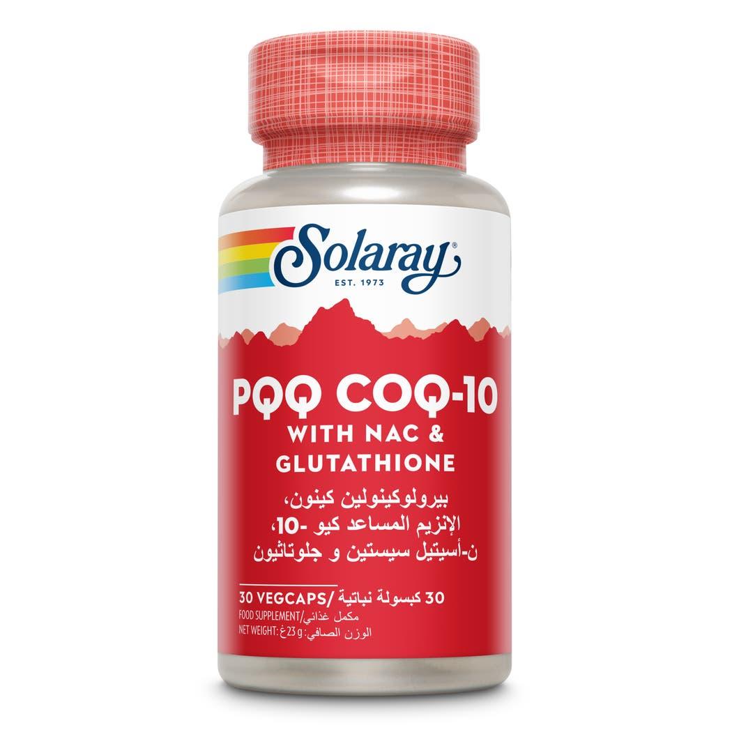 Solaray PQQ CoQ-10 with NAC & Glutathione - 30 Capsules Solaray PQQ CoQ-10 with NAC & Glutathione - 30 Capsules