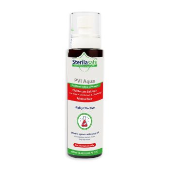 Sterilasafe PVI Aqua -Disinfectant Solution - Povidone Iodine 10% - 250 ML