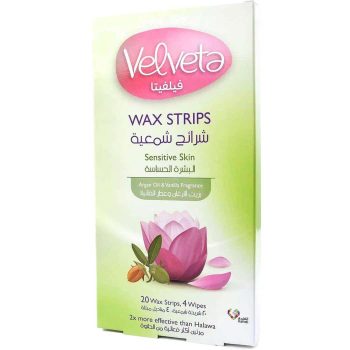 Velveta Body Wax Strips Sensitive Skin 20 Strips