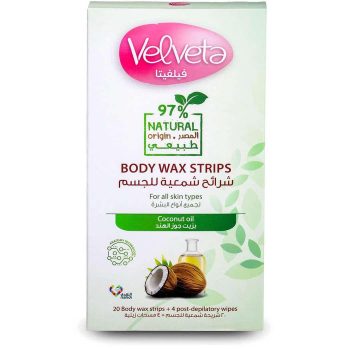 Velveta Natural Body Hair Removal Strips 20 Pcs