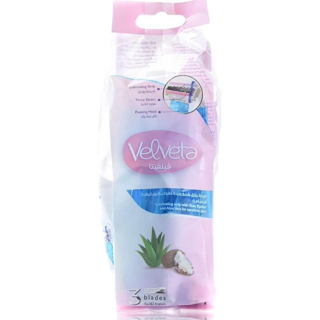 Velveta Razors For Women 3 Blades (4 Pcs+1 Free) Velveta Razors For Women 3 Blades (4 Pcs+1 Free)