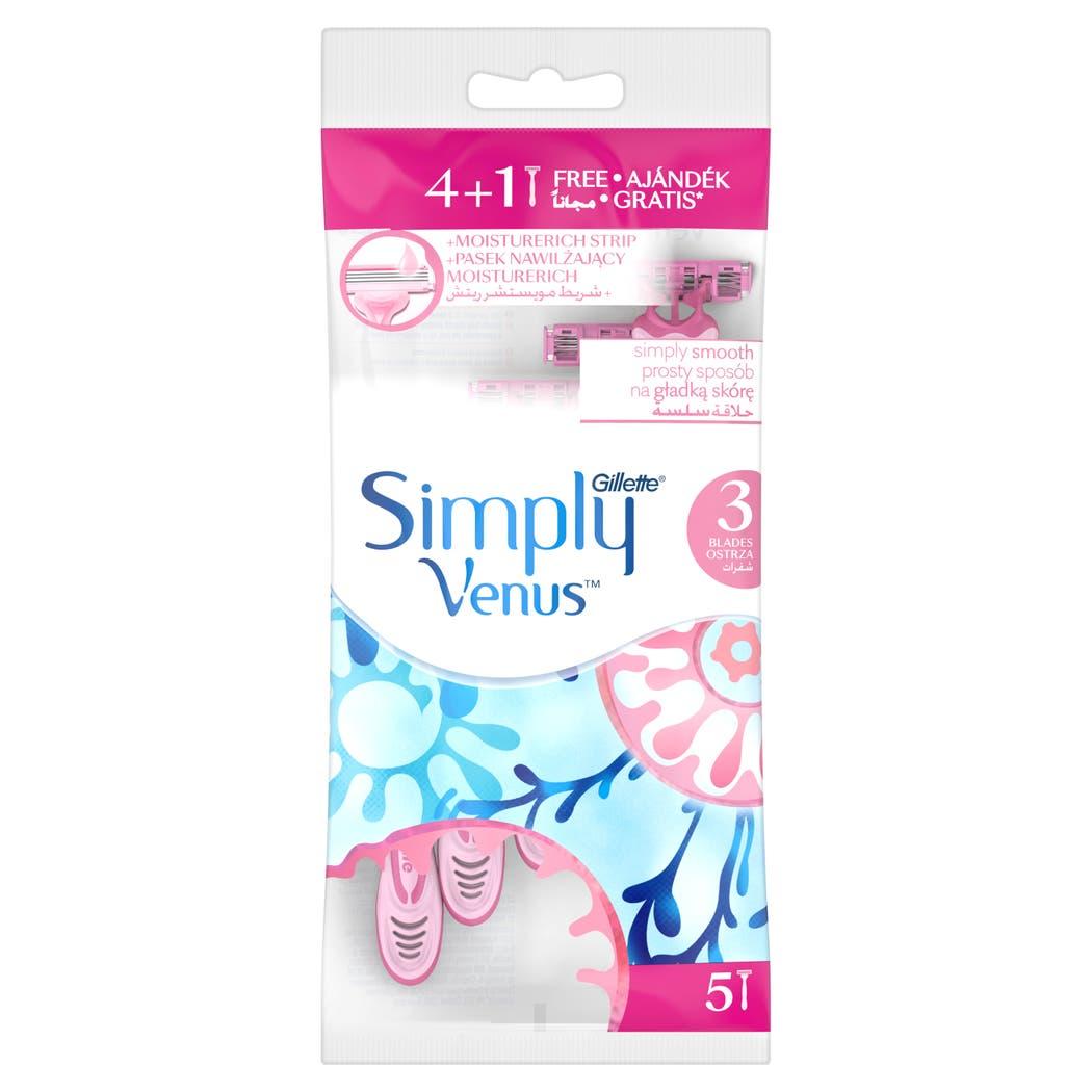 Venus Disposable Women Razor 4+1 Simply Venus Disposable Women Razor 4+1 Simply