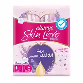 Always Skin Love Pads with Natural Lavender Oil, 24 Large Thick Pads