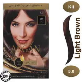 Argan Hair Coloring Oil Kit Light Brown 5.0