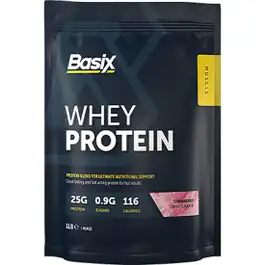 Basix Whey Protein 14 Servings Strawberry Swirl Powder 454 g