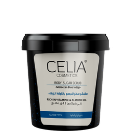 Celia Body Oil Sugar Scrub Blue Indigo 600 G
