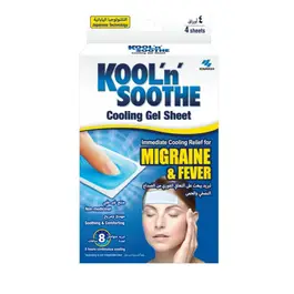 Kool'N'Soothe Cooling Gel Sheet For Migriane & Fever Relief