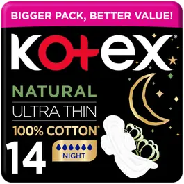 Kotex Ultra Natural Night 14 Pcs