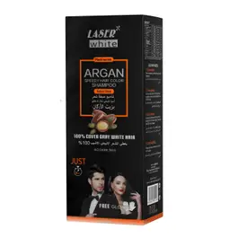 Laser White 2090 Argan Hair Dye Shampoo Black 420 Ml