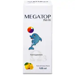 Megatop Omega 3 Fish Oil 125 ml Lemon Liquid