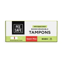 Peesafe Organic Cotton Tampons Super Plus 16pc