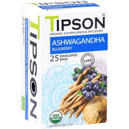 Tipson Tea Organic Ashwagandha Blueberry 25 Tea Bag