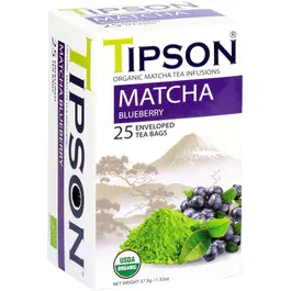Tipson Tea Organic Matcha Blueberry 25 Tea Bag