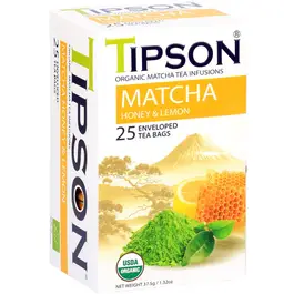Tipson Tea Organic Matcha Honey & Lemon 25 Tea Bag