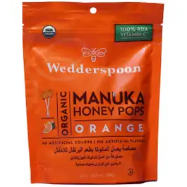 Wedderspoon Manuka Honeypops Orange 24 Pcs