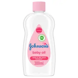 Johnson’s Baby Oil, Locks in 10x More Moisture, Ideal for Baby Massage, Dermatologically Tested, 300ml