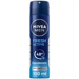 NIVEA MEN Fresh Active Antibacterial Deodorant Spray, 48H Active, 150ml