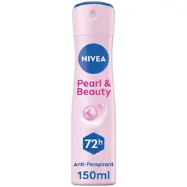 NIVEA Pearl & Beauty Antiperspirant Deodorant for Women 72H Active, Spray 150ml