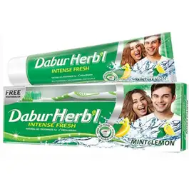Dabur Toothpaste Herbal Mint and Lemon 150 gm with Free Toothbrush