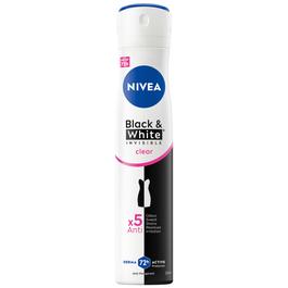 NIVEA Black & White Invisible Antiperspirant Spray for Women, 72H Protect, 200ml