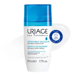 URIAGE Gentle Deodorant Roll-On, Protection 24H, No Alcohol, No Aluminum 50ML