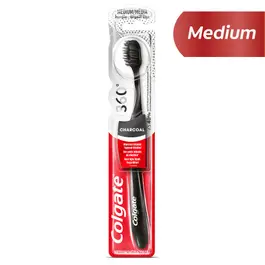 Colgate 360 Charcoal Black Medium Toothbrush