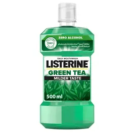 Listerine Green Tea Mouthwash Germ-Killing Formula with Milder Taste, 500ml