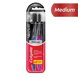 Colgate Slim Soft Charcoal Toothbrush 2Pcs