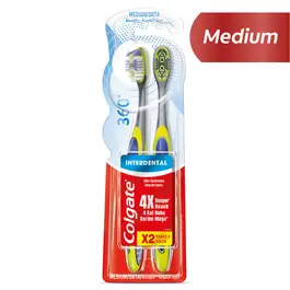 Colgate 360 Interdental Medium Toothbrush 2Pcs