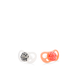 Twistshake 2x Pacifier 6+m Pastel Peach White