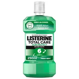 Listerine Total Care Fluoride Mouthwash, Gum Protect, Fresh Mint Flavor, 250ml