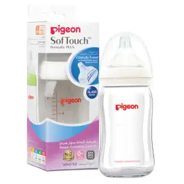 Pigeon SofTouch Glass Bottle 160 ml (Wide Neck)