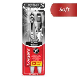 Colgate Max White Charcoal Soft Toothbrush 2Pcs