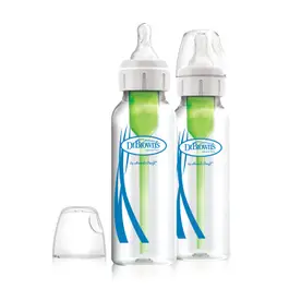 DrBrown's Feeding Bottle Glass Narrow Neck - 250 ml - 2 Pack