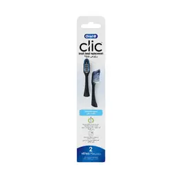 Oral-B Clic, Replacement Brush Head, Fits All Clic Handles, 2 Count