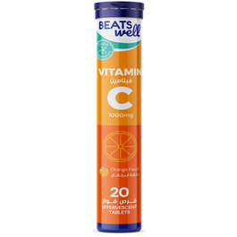 Beatswell Vitamin C 1000 mg Orange Flavour - 20 Effervescent Tablets