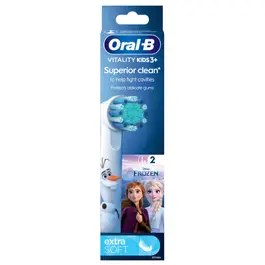 Oral-B Kids Vitality Superior Clean Rechargeable Electric Toothbrush Heads, Frozen, 3+ Years