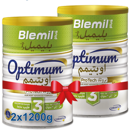 Blemil Plus Optimum Protech (3) - 2x1200gm - Pack Of Two