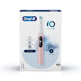 Oral-B iO Series 6 Rechargeable Electric Toothbrush Set, Pink Sand