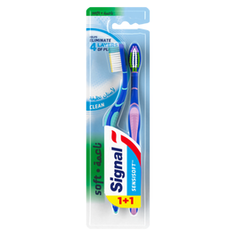 Signal Sensisoft Toothbrush, Clean, 1+1 Free