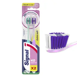 Signal 4D Extra Soft Toothbrush, Sensitive,2 Per Pack