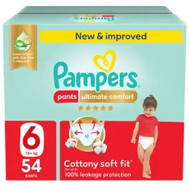 Pampers Ultimate Comfort Pants Diapers, Size 6, 16 + kg, 54 Count