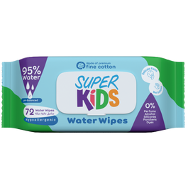 Superkids Water Wipes 72 Wipes