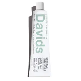 Davids Sensitive + Whitening w/nano-hydroxyapatite Toothpaste, Peppermint,113 g