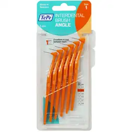 Tepe Angled Interdental Brushes, Orange, 0.45 mm - 6 Pieces